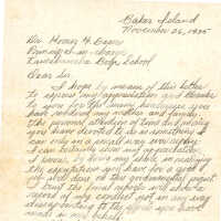 Letter from William Kaina to Homer F. Barnes