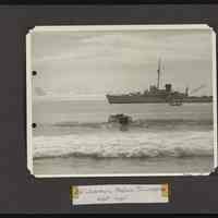 Pontoon hauling load to shore