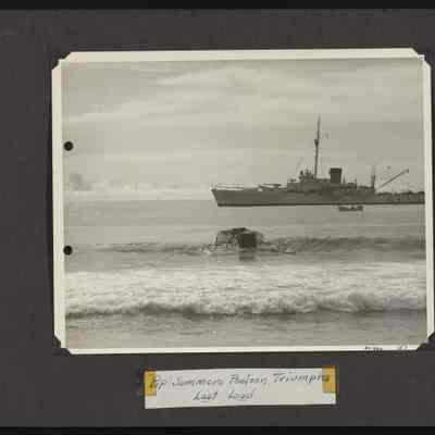 Pontoon hauling load to shore