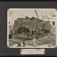 Image of tractor on ship ready for landing operations