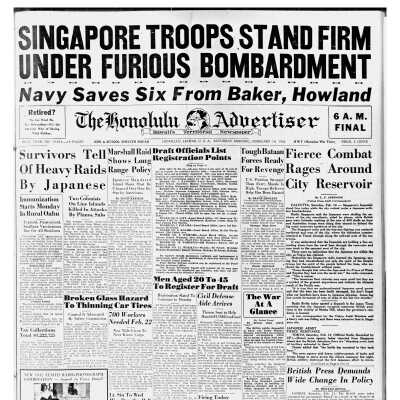 Survivors Tell Of Heavy Raids By Japanese Two Colonists On Line Islands By Planes, Subs