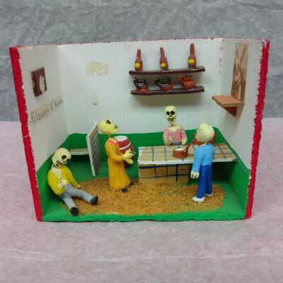 Miniature bar scene "Pulqueria el Biboron"