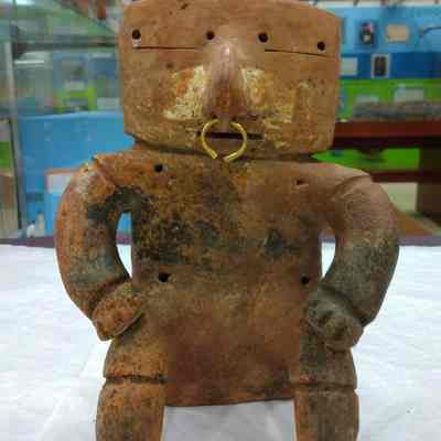 Ceramic Figure with Gold Nose Ring