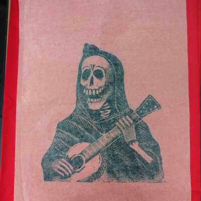 Grim Reaper with Guitar Print