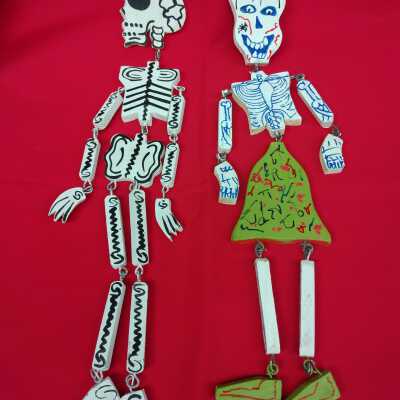 Man and Woman Skeletons