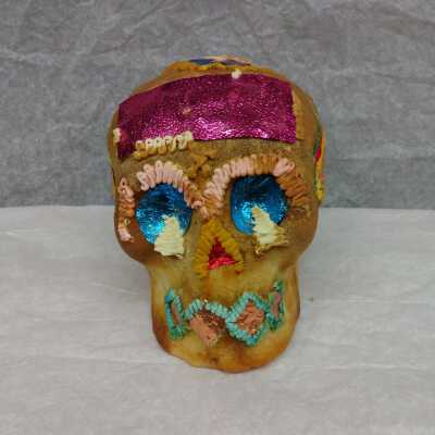 Sugar skull with decorations
