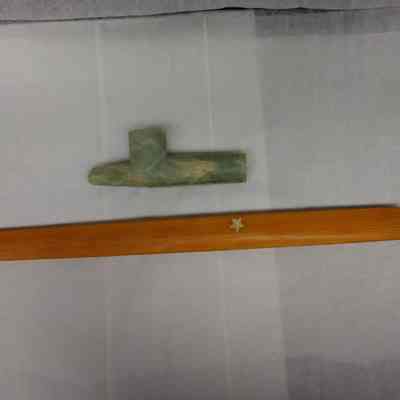 Jade Pipe w/Wooden Pipe Stem