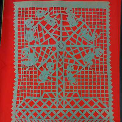 Papel Picado - Skeletons on a Wheel