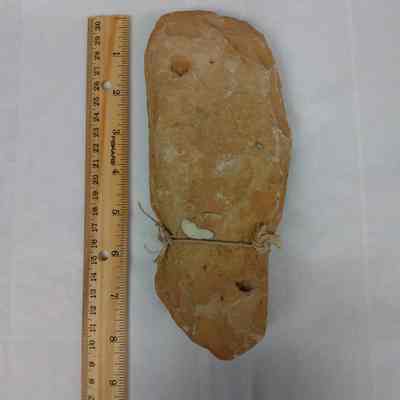 Red Grooved Axe Head