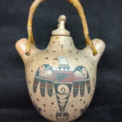Polychrome canteen pot