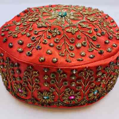 Goldwork Hat with Beading