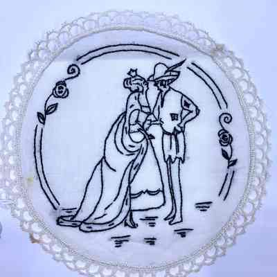 Surface Embroidery with Needlelace Edging