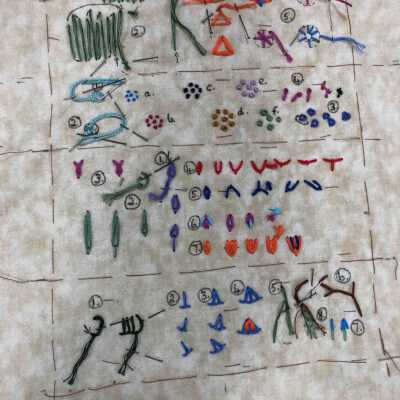 Surface Embroidery Stitch Doodle Cloth