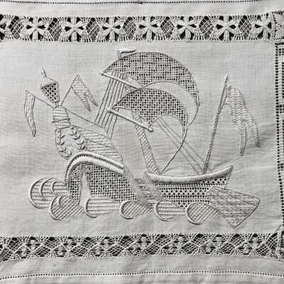 Pulled and Drawn Whitework Ship