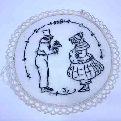 Needlelace with Surface Embroidery