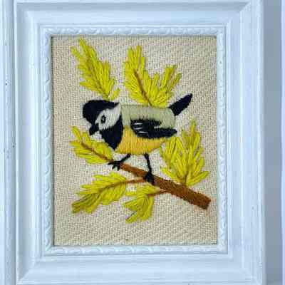 Crewel Surface Embroidery Bird
