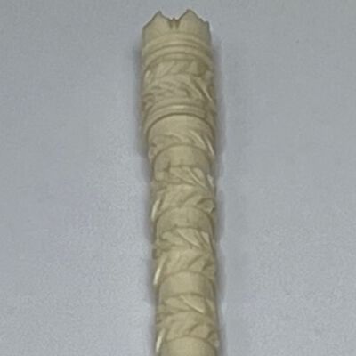 #4: A carved bone needlecase for storing needles and possibly bodkins