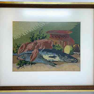 Framed Needlepoint Work