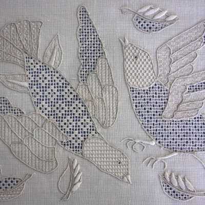 Whitework Birds Sampler