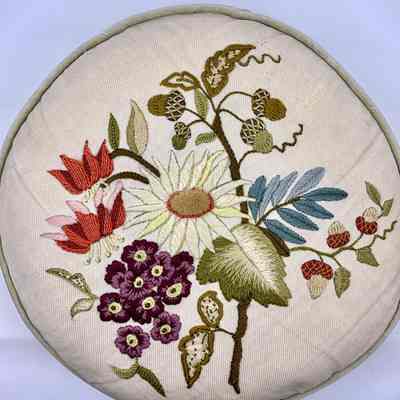 Embroidery Round Pillow