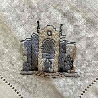 Set of Handkerchiefs with Buildings (4 of 5)