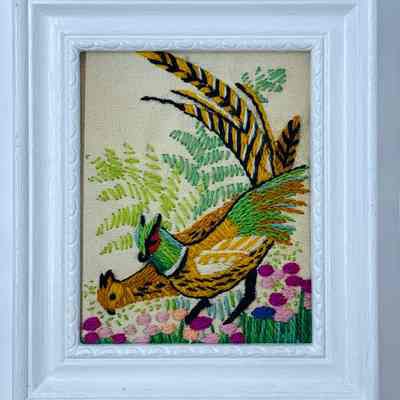 Crewel Surface Embroidery Birds