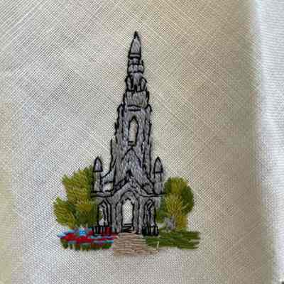Set of Handkerchiefs with Buildings (2 of 5)