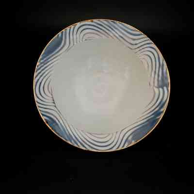 Blue & Pink w/Gold Bowl