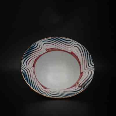 Blue & Pink w/ Gold Bowl