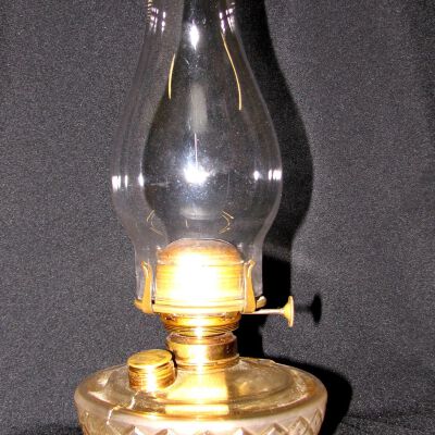 Oil Lamp 13.25" tall