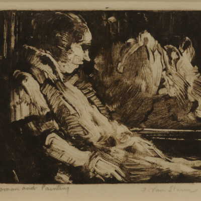 Woman and Painting