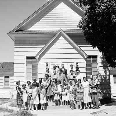 Gunlock, Utah - On the steps of the church