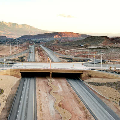 Highway overpass to the new Airport