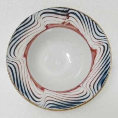 Blue & Pink w/ Gold Bowl