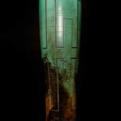 Raku Vase