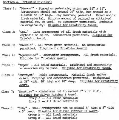 Artistic Division Flower Show 1990