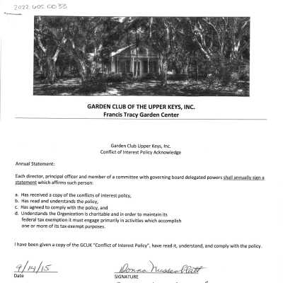 Conflict of Interest Policy Acknowledge