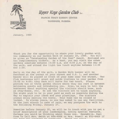 Garden of the Year Letter
