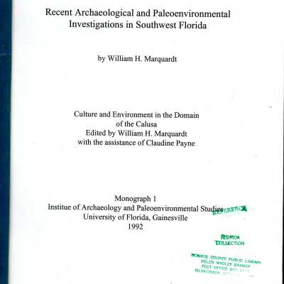 Recent Archaeological and Paleoenvironmental Investigations in Southwest Florida