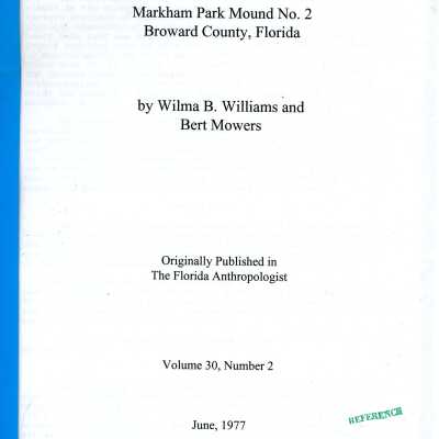 Markham Park Mound No. 2 Broward County, Florida