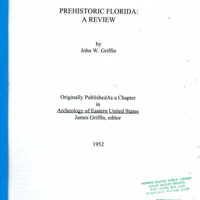 Prehistoric Florida: A Review