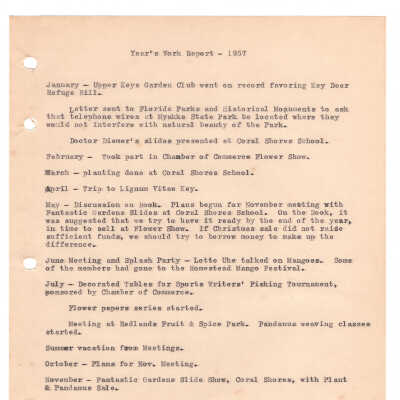 Meeting Minutes - 1957 Work Report