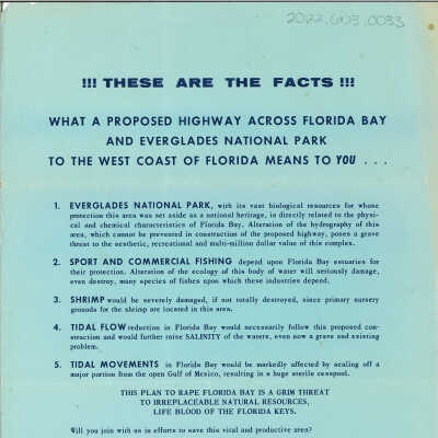 Florida Bay Conservation Organization Flyer