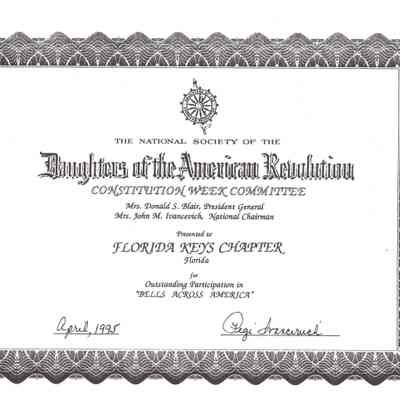 Constitutional Week Committee - Award for Outstanding Educational Participant