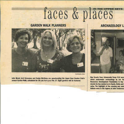 Faces & Places in the Upper Keys, Free Press, February 4, 2009