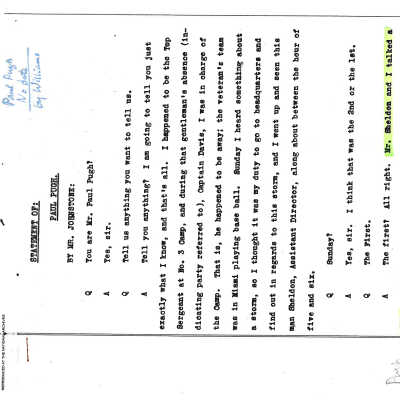 Paul Pugh Testimony