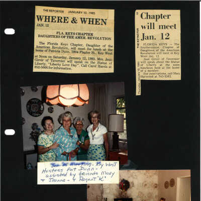 DAR Meeting, 1985