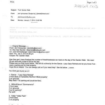 2013 Garden Walk Documents