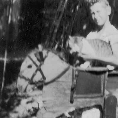 Donald Matlock and cat