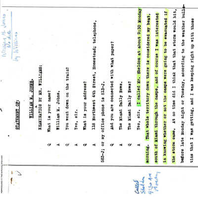 William Johns Testimony